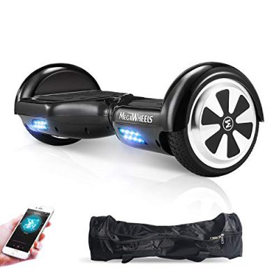 M MEGAWHEELS Scooter-Patinete Eléctrico Hoverboard, 6.5 Pulgadas con Bluetooth black
