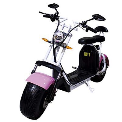 Moto eléctrica CityCoco Last Mille. 2000W/18.2aH (Doble Batería) Rosa/Blanco