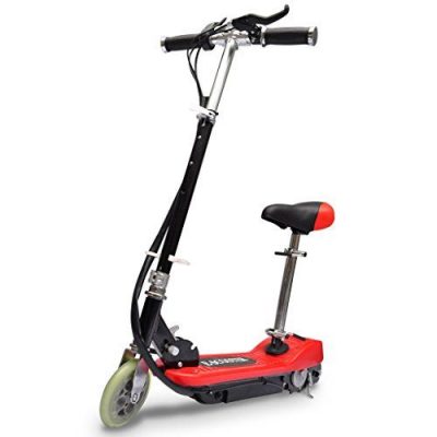 Patinete Scooter Rojo Eléctrico con Asiento 120W