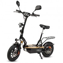 ECOXTREM Patinete/Scooter eléctrico Dos Ruedas con sillín Desmontable negro