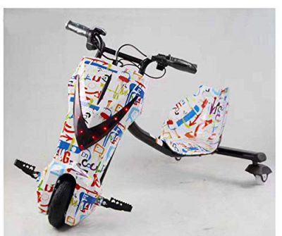YIAIY Triciclo Eléctrico Drift, Juguete Eléctrico Kart Vespa De Los Niños Fresca 36V